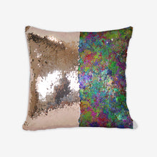 Load image into Gallery viewer, Ode To Giverny Sequin Reversible Pillow Case