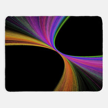 Load image into Gallery viewer, Punk Peacock Sherpa Blanket
