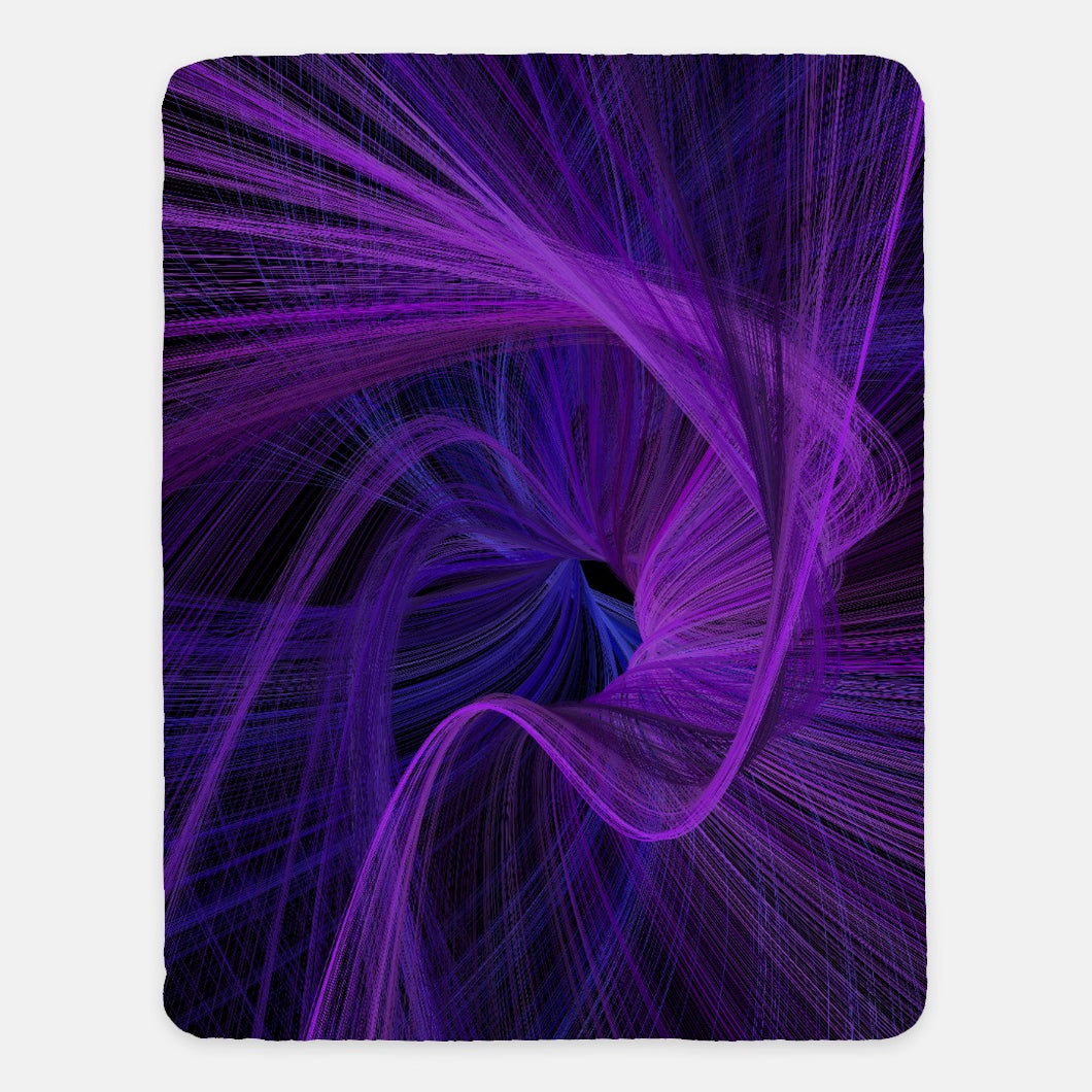 Purple Polynomial Play Sherpa Blanket