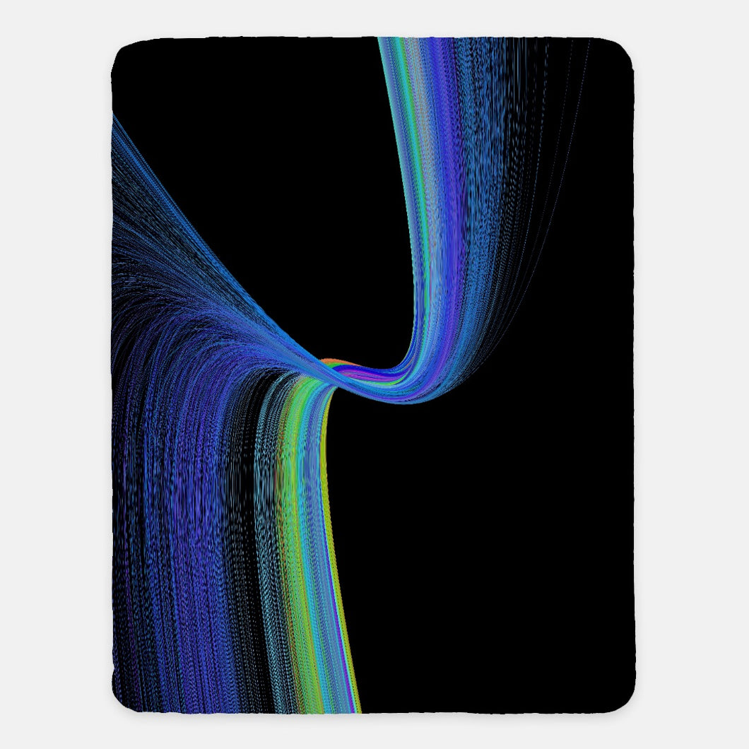 Rainbow Waterfall Sherpa Blanket
