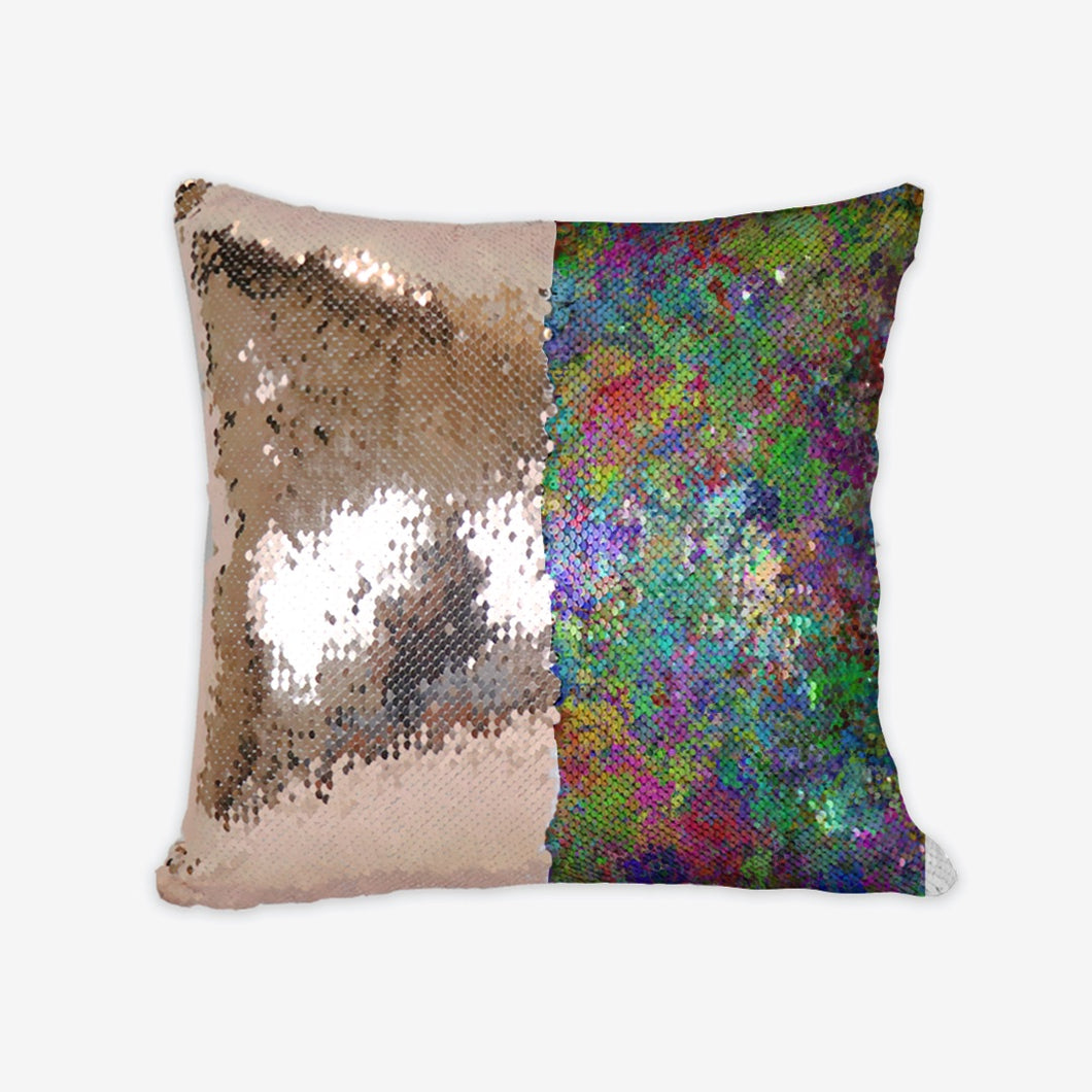 Ode To Giverny Sequin Reversible Pillow Case