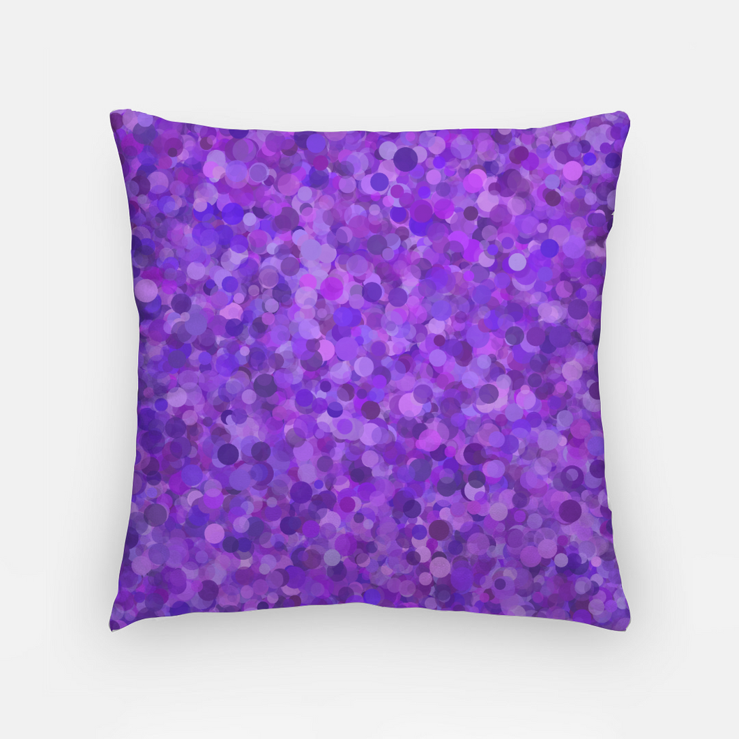 Violet Blossoms Artisan Pillow Case 18 Inch
