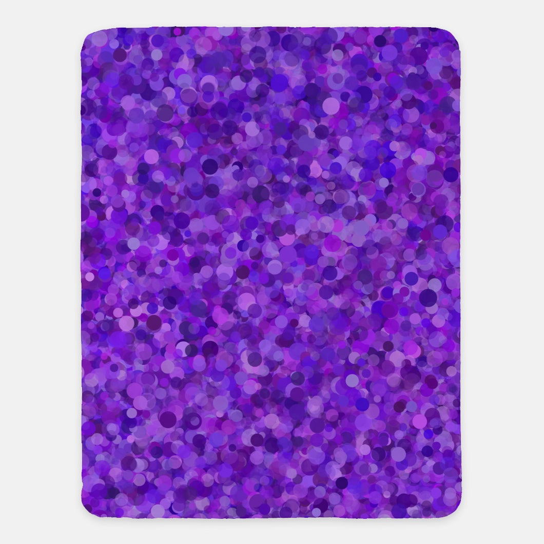 Violet Blossoms Large Sherpa Blanket (60